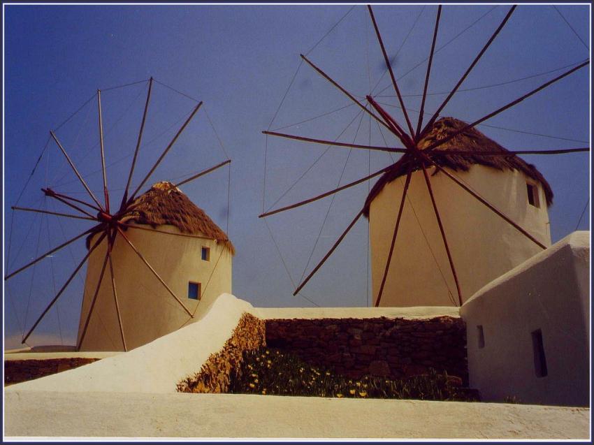 Les moulins  Mykonos (Grce)