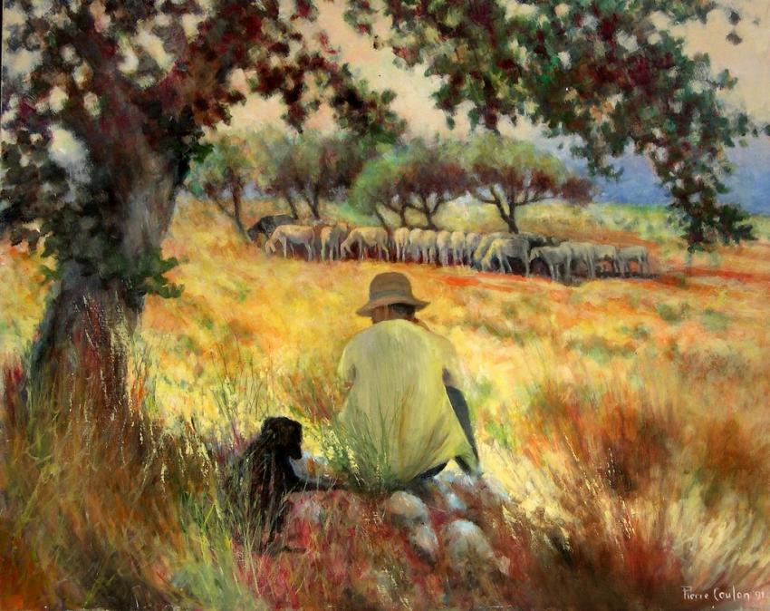 Berger Andalou, peinture sur toile 0,92 x 0,73