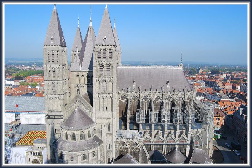 Tournai (Belgique) - Notre-Dame vue du beffroi