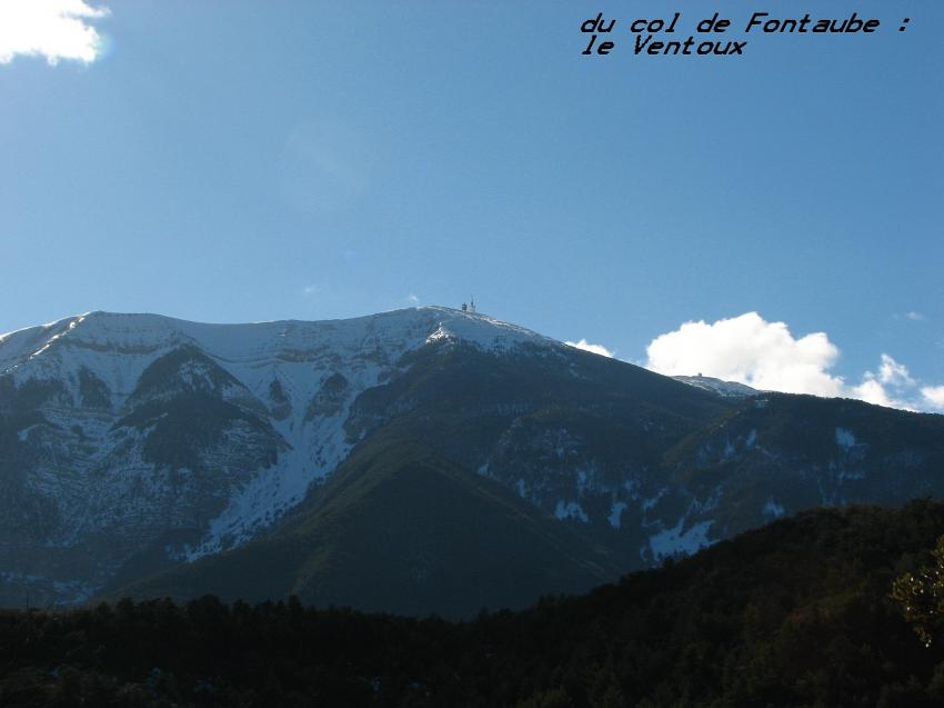 Du col de Fontaube ..