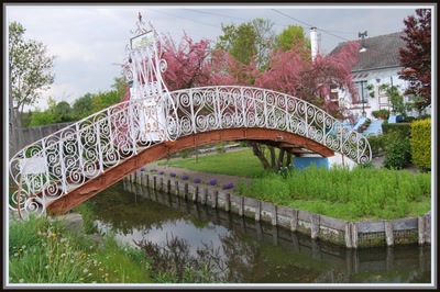 Amiens (80) Passerelle aux Hortillonnages