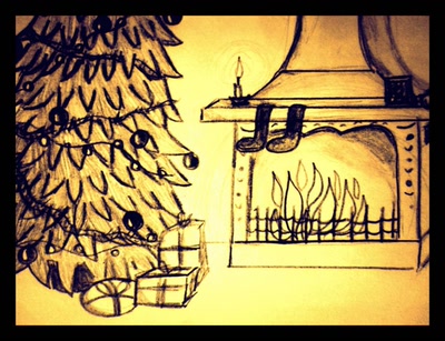 ambiance Noël au coin du feu